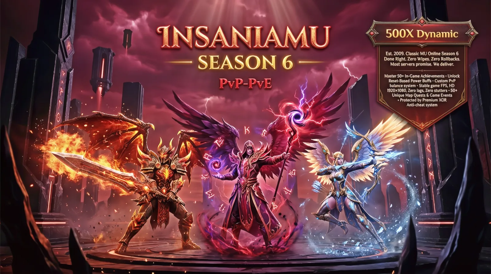 InsaniaMU | EXP: 500x - Season 6 Classic screenshot