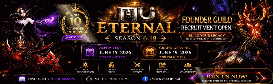 Screenshot von MU Eternal S6.18 • Grand Opening 19 Jun • 120 FPS • Dynamic EXP • Max 10 Resets • No P2W